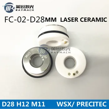 Originalus pluošto lazerio pjovimo, atsarginių dalių lazerio reikmenys Precitec Keramikos žiedas D28mm už precitec WSX lazerio pjovimo galva