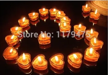10 vnt Spalvingų Vestuvių Šventė Gimtadienį Pasiūlyti Šalis Širdies Formos Žvakė Romantiška Woo Žvakės