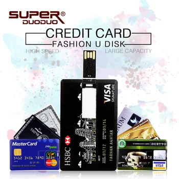 Atsparus vandeniui Super Slim Kredito Kortelė USB Flash Drive 32GB pendrive 4GB 8GB 16GB 32GB banko kortele modelis Memory Stick u disko