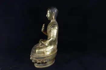 Vestuvių dekoravimas Senosios Kinijos Surinkimo Žalvario Auksinius Tibeto Budistų Statula, Didelių ausų budistų misionierių statula