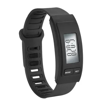 Skaitmeninis LCD Silikono Wirstband Pedometer Paleisti Žingsnis Pėsčiomis Kalorijų Skaitiklis Riešo Moterų ir Vyrų Fitneso Sporto Laikrodžio Apyrankė
