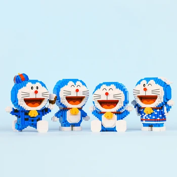 2021 Naujas Mini Blokai Big Modelis Dydis Doraemon Riebalų Mėlyna Blokai Anime 