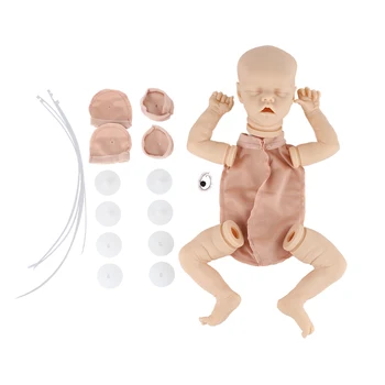 17 Colių Reborn Baby Doll Tikroviška Naujagimiui Vinilo Unpainted Nebaigtų Lėlės Dalys 