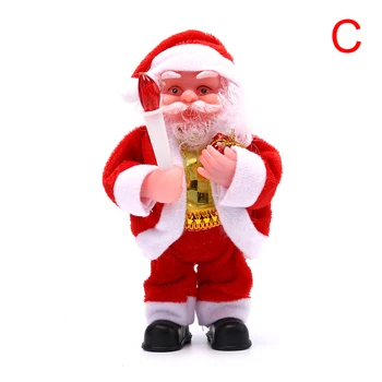 Elektros Dainavimo Santa Claus Žaislas, Lėlė su Muzika Namų Dekoro Kalėdų Dovanos