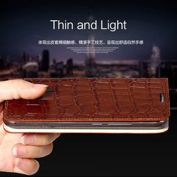 Wangcangli prekės telefono dėklas natūralios odos krokodilas Plokščias tekstūros telefono dėklas ForMeizu M6note rankų darbo telefono dėklas