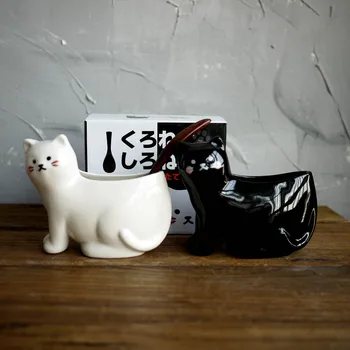 Kūrybos Katės Menų Gėlių Vaza Gyvūnų Laikymo Dėžutė Vazonas Europos Namų Dekoratyvinės Dailės Keramikos Vaza