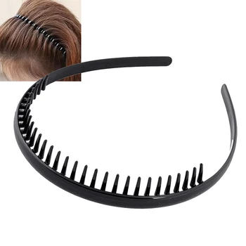 1pc Unisex Black Banguoti Plaukai Vadovas Hoopas Juosta Sporto Lankelis Hairband Plaukų Aksesuarai, Mados, Vyrai Moterys