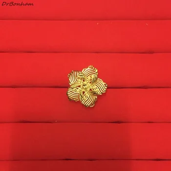 DrBonham 2018 naujas hiperbolė 24K Aukso užpildytas Piršto Žiedai Moteris šalis dideli tuščiaviduriai GĖLIŲ Kokteilis Žiedas Moterų INDIJOS MADOS