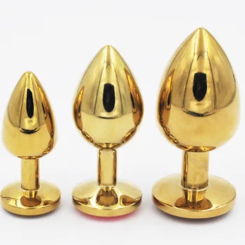 Papuošalai analinis kaištis 28 mm, aukso nerūdijančio plieno butt plug 1 VNT sekso žaislas, skirtas vyrų prostatos massager moterų masturbator analinio sekso žaislai