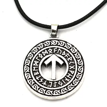 Runų TIWAZ Rune Dėl Pergalės Viking Papuošalai Skandinavų Dievas Apsaugos Runos Talismanas, Amuletas Karoliai Vyrai Moterys Pagonių Priedai
