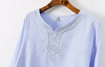 Didelio dydžio moteriškos pavasario rudens marškinėliai blusas naujas prarasti rodo, plonas korėjos versija ilgomis rankovėmis mažų V apykaklės marškinėliai XL 4XL