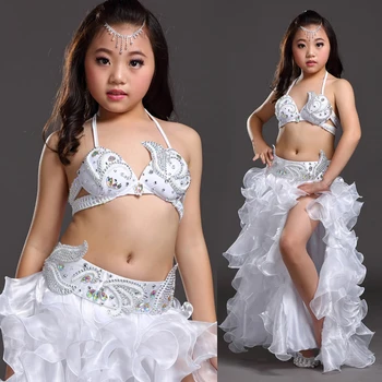 Pilvo Šokio Kostiumai Mergaitėms, Vaikams, Rytietiškų Šokių Kostiumai Seksualus Indijos Suknelė Vaikams, Show Dance Drabužius Veiklos Dėvėti DN1615