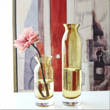2vnt Europos stiliaus Skaidraus stiklo maža vaza Kūrybos papuošalus hydroponic vazos namų dekoro valgomojo stalas, Vestuvių dekoravimas