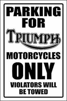 Moto Triumph Tiger Automobilių Stovėjimo Aikštelė-Tik Tin Pasirašyti Bar Pub Namo Garažas Plakatas Metalo Plakatas Sienos Meno Dekoro Įspėjimo Metalo Ženklas