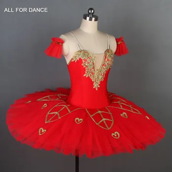 Raudona Spandex Viršuje Liemenė Aukso Pre-profesionalių Baleto Mdc Mergina & Etapo Rezultatus Baleto Mdc Ballerina Šokių Kostiumas Tutu