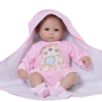 Mielas Reborn Baby Doll Mergina Playmates 17 Colių Silikono Realista Minkšta Šluoste, Kūno Kūdikis Reborn Mielas Specialios Gimtadienio Dovanos