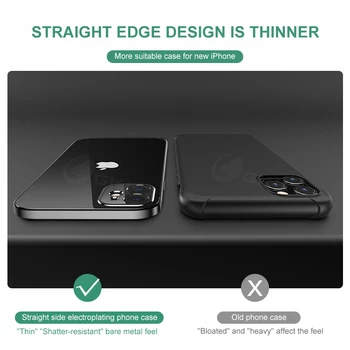 GKK Prabanga Apkalos Soft Case For IPhone X Xs 11 12 Pro Max Anti-knock Tiesiai Kraštas Telefono Dangtelį 