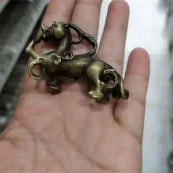 Kinijos Liaudies, Klasikinės Ranka Raižyti Gryno Vario, Žalvario, Bronzos Dragon Mažas Statula