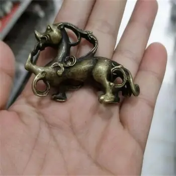 Kinijos Liaudies, Klasikinės Ranka Raižyti Gryno Vario, Žalvario, Bronzos Dragon Mažas Statula