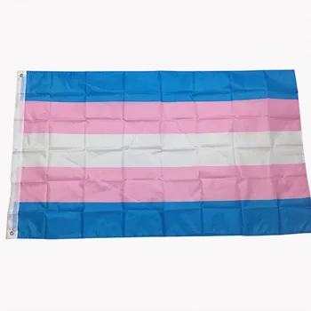 Pasididžiavimas naujas transseksualų vėliavos 5ft * 3 ft - Poliesteris 2 sagtis - 