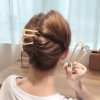 Japonija Plaukų Lazdos Moterų Hairclip Paprastumo Spalvinga U Formos Merginos Plaukų Segtukai, Plaukų Lazdos, Plaukų Aksesuarai, Galvos Apdangalai, 2021 Naujas
