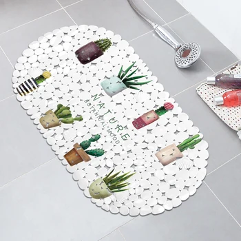 Vonios Kilimėliai Nemokamas Pristatymas pvc dušas kilimėlis Augalų modelis Succulents Bordo Žalumos, Ne Slydimo grindų kilimėlis paprasta vonia kilimėlis