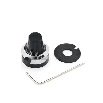 5VNT juodas pilkas mygtukas mygtukas dangtelis 6.35 mm calibratio rankenėlę, kai 3950S WXD3-13 2W WXD3-12 1W apsisukti specialios potenciometras rankenėlę