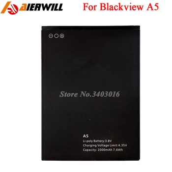 Už Blackview A5 Baterija Bateria Batterij Akumuliatorius 2000mAh
