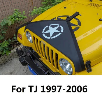 Variklio Dangtis Padengti Jeep Wrangler TJ 1997-2006 Drobės Automobilio Priekinio Kapoto Liemenėlė Dangtelio Raštas