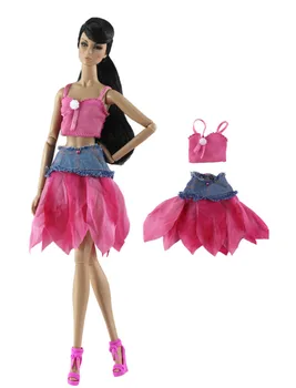 Spalvinga Pasakų Suknelė Komplektai Rinkinys Barbie, 1/6 BJD SD Lėlės Drabužių Priedai Lėlių vaidinimą Padažu