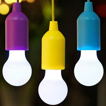 8 Vnt. Spalvingomis elektros Lempučių Sietynas Portable LED Ištraukite Laidą Lemputės, Lauko Sodo Kempingas Kabo LED Šviesos Lempos