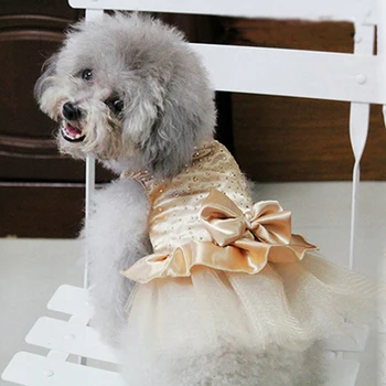 Mielas Šuo Suknelės Naminių Gyvūnėlių Šuniuką Bowknot Gazas Sijonas Katė China Princess Drabužius, Drabužius, Šunų Reikmenys