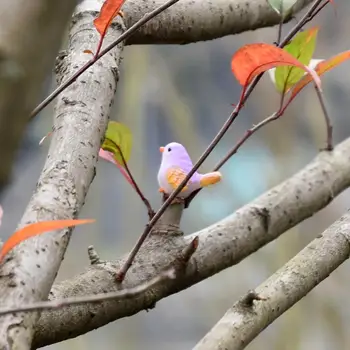 Miniatiūriniai Gražių Paukščių Dirbtinių Dervų Micro Kraštovaizdžio Bonsai Augalų Priedai 