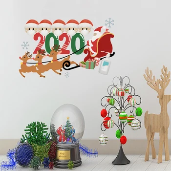 2021 Karantino Kalėdų Dekoro Siena Lipdukas Santa Claus Asmeninį Kalėdų Ornamentu Kalėdų Dekoro Lipduko Namų
