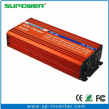 Aukšto efektyvumo 12V 500W 220V Pure sine wave Power Inverter su Baterija, Įkroviklis