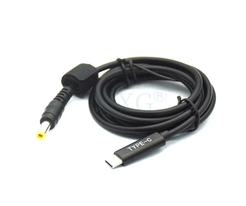 USB C Tipo Vyras į DC 5.5*2.5 mm Male Adapter Duomenų Pratęsimo Maitinimo Kabelis 150cm Juoda