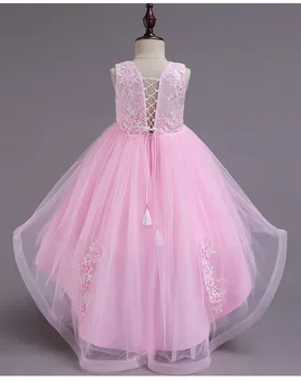 6390 Gėlių Siuvinėjimas Princesė Vestuves Kūdikių, Mergaičių Suknelės, Vaikams, Suknelės Mergaitėms Didmeninė baby girl drabužiai #110-160