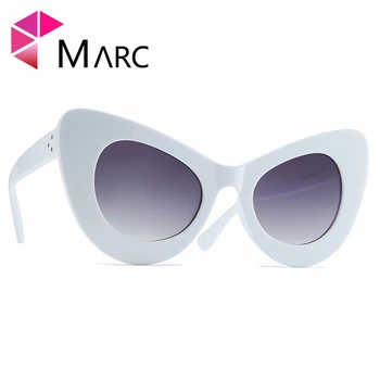 MARC Retro Cat Eye Akiniai nuo saulės Moterims, Negabaritinių Rėmo Trikampis, Saulės akiniai Moterų Akiniai Oculos De Sol Feminino Lunette Soleil