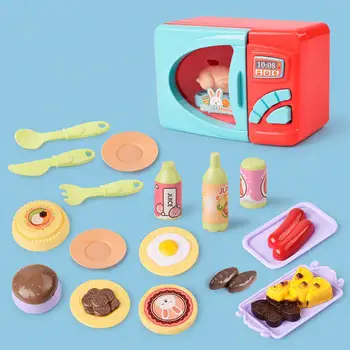 Apsimesti Žaisti Mini Modeliavimo Virtuvės Žaislai, Šviesos ir Garso Rožinė Buitinių Prietaisų Žaislas Vaikams, Vaikams Baby Girl