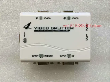 Balta 1 iki 4 prievadų, 4 būdas VGA video splitter popierinės kopijavimo aparatų matricos 250mhz padalinti ekraną prietaiso cascadedable Batai Vaizdo Signalus iki 65m