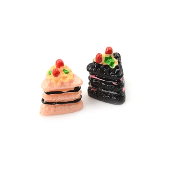 8 Vienetų Asorti Pagardintas Šokolado, Braškių, Vyšnių Pyragas Miniatiūriniai Tortas Lėlių Virtuvės Žaislai Vaikams