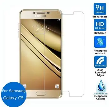 Samsung Galaxy C5 Grūdintas Stiklas 9H Apsauginės Plėvelės nuo Sprogimo apsaugotą LCD Screen Protector For Samsung C5 C5000 Guard