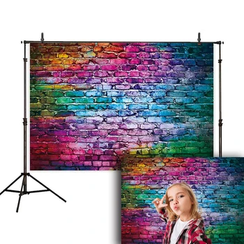 Allenjoy Grafiti plytų siena backdrops fotografijos spalvinga besiūlių nuotraukų foną, photocall boda photozone photophone vinilo