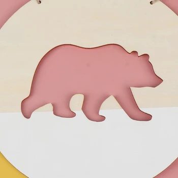 INS Polar Bear Medžio Drožlių Sienos Kabo Pakabukas Kartono Vaikai Kambario Dekoro Nuotraukų Rekvizitai