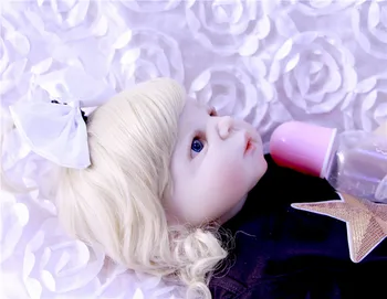 NPK 57CM Nekilnojamojo viso Kūno Silikono Mergina Reborn Baby Doll, Vonios Žaislai Tikroviška Lėlė Princesė garbanotas plaukų bebe bonecas atgimsta
