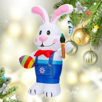 1,8 m Pripučiami Easter Bunny Lėlės LED Nakties Šviesos Paveikslas Kieme Lauko Sodas, Žaislai Šalies Ornamentu Dekoravimui