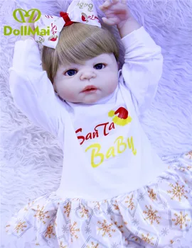 DollMai mados pilna silikono reborn baby lėlės ir vaiko dovana 23