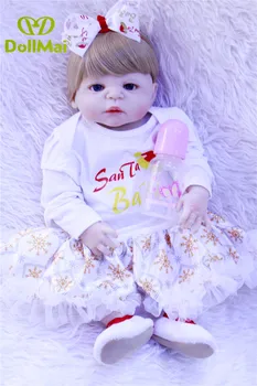 DollMai mados pilna silikono reborn baby lėlės ir vaiko dovana 23