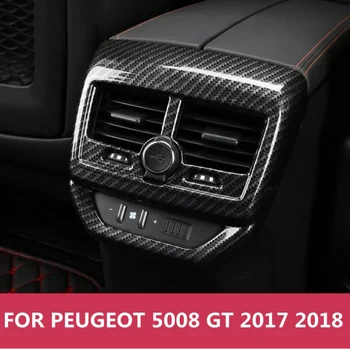 Galiniai Už Porankiu Langelis Oro Kondicionavimo AC Ventiliacijos Anga Liejimo Padengti Rinkinys Apdaila Reikmenys Peugeot 5008 GT 2017 2018