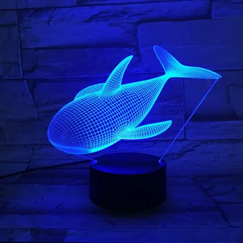 Vandenyno Gyvūnų Banginis 3D LED Lempos USB pagrindiniai kištukiniai naktinių lempų lizdai Touch RGB Lentelė Vaikų Nakties Šviesos Vaikas, Naktiniai Apdailos Kūrybinis Žaislas, Lavos